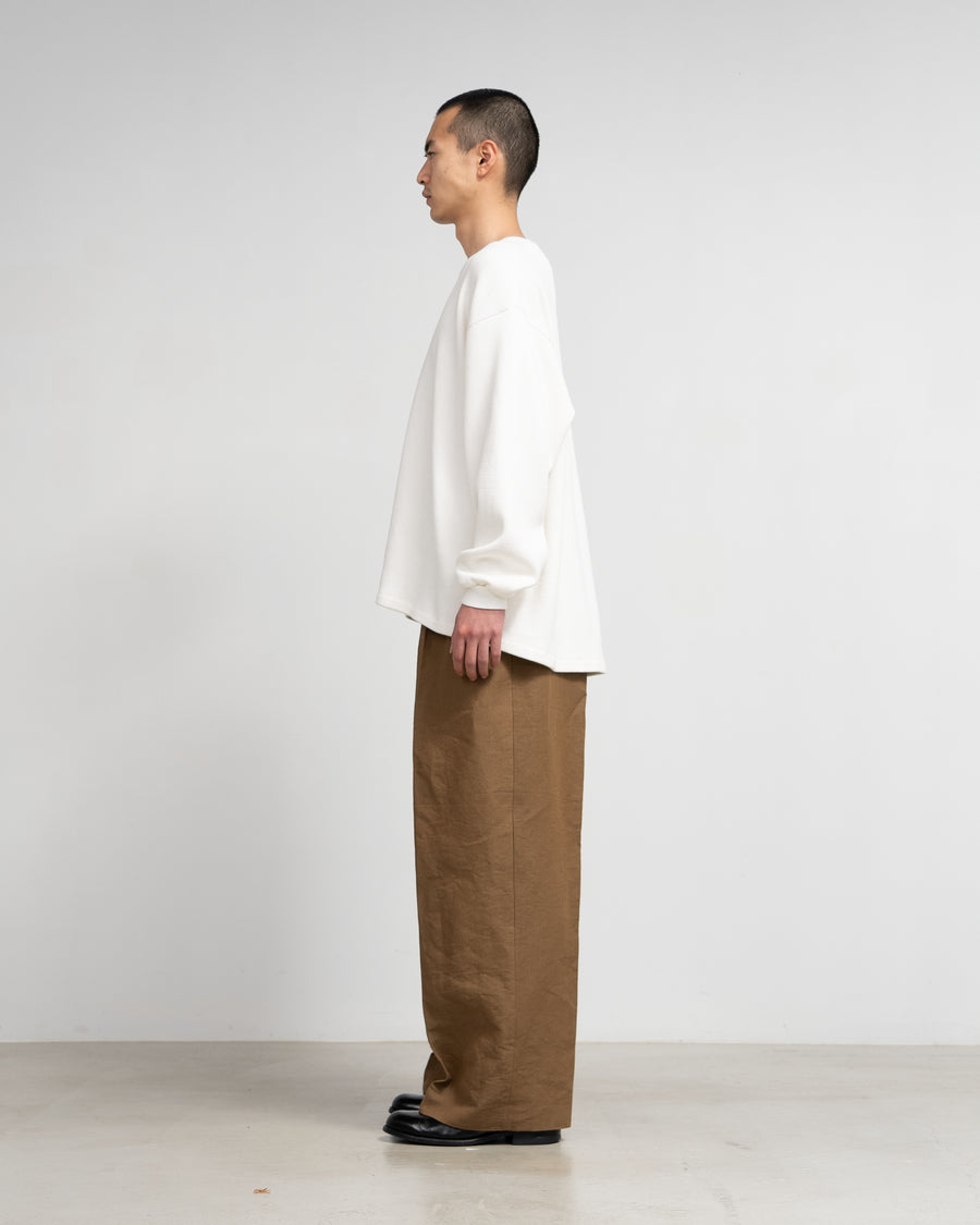 DOUBLE PLEATED WIDE TROUSERS