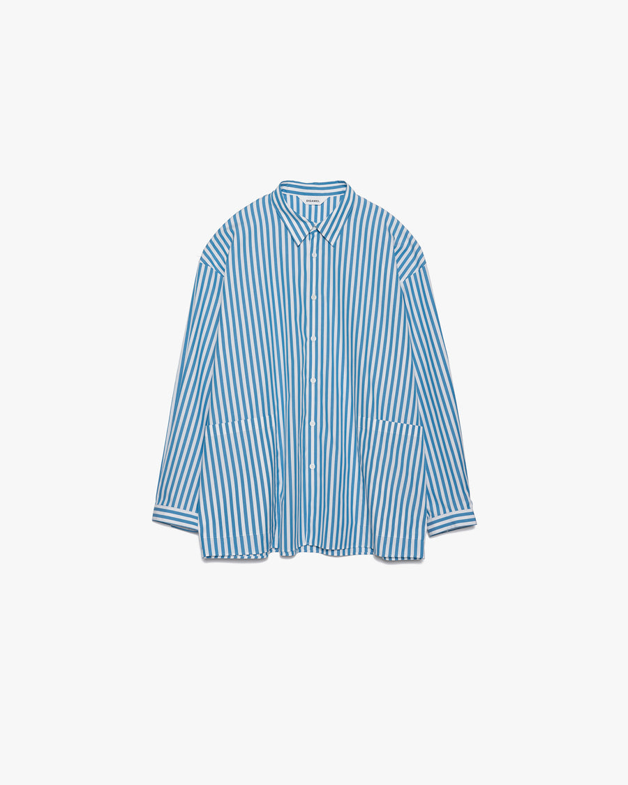 Side pocket L/S shirt① stripe