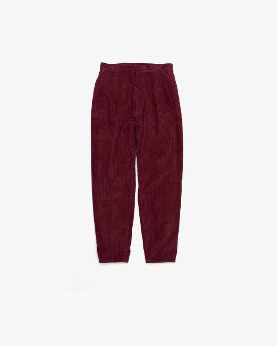-SALE-PLEATED CHORE TROUSERS(CORDUROY)