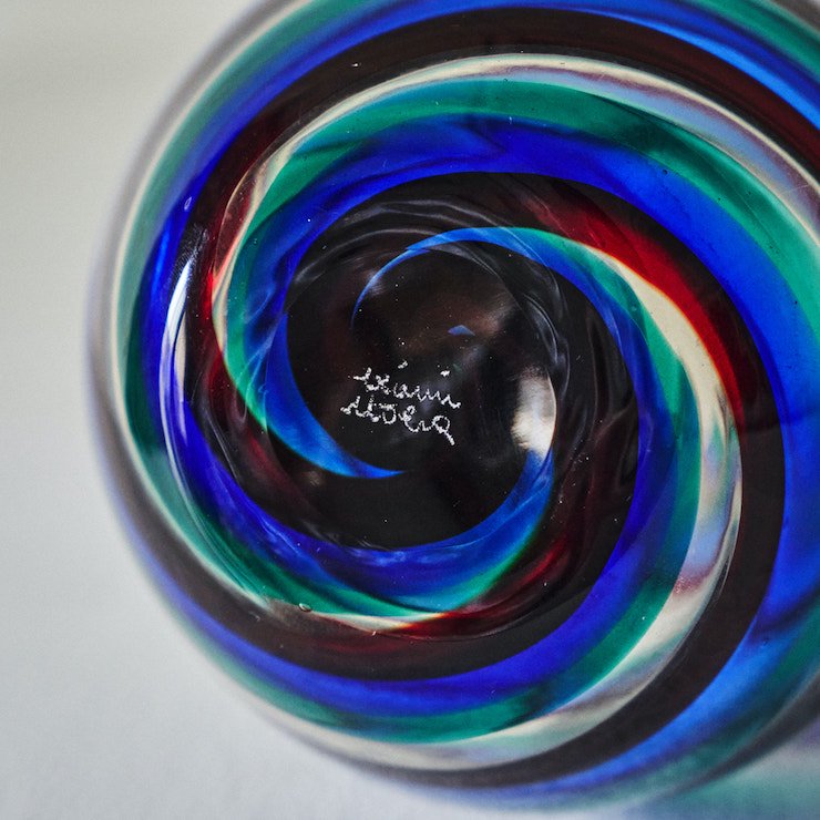 BIANCONI Glass Pitcher Swirl