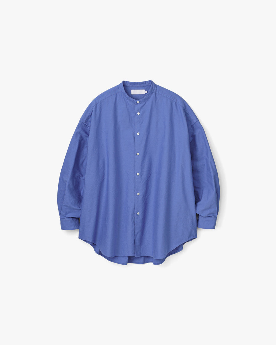 Broad L/S Oversized Band Collar Shirt-Womens