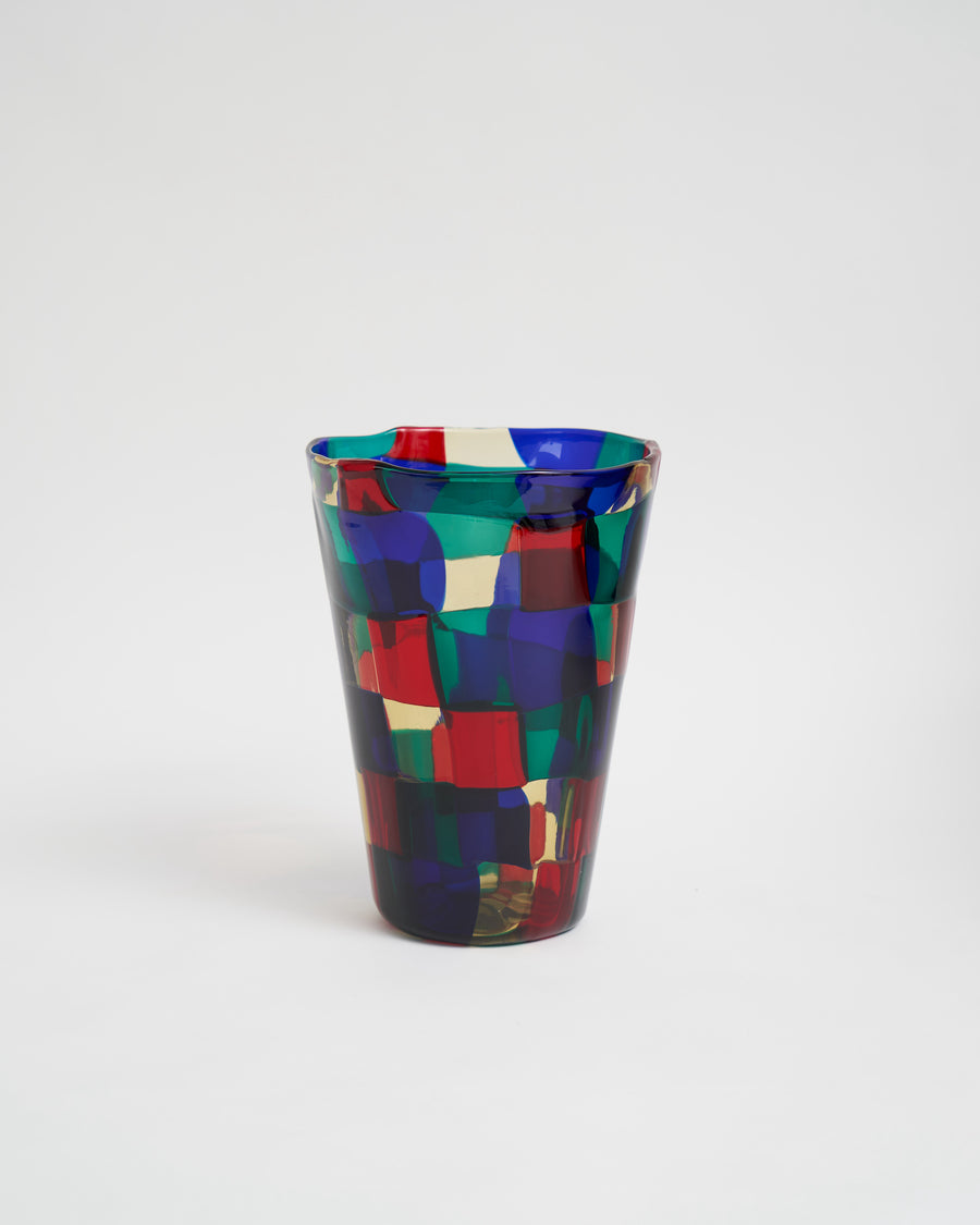 BIANCONI for Venini Pezzato Glass Vase 07s